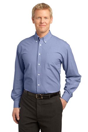 Port Authority S639 Plaid Pattern Easy Care Shirt — Front