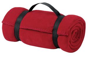 Port Authority BP10 Value Fleece Blanket with Strap — Front