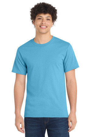 Port & Co PC61 Essential Tee in Aquatic Blue
