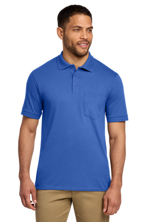 Port & Co KP55P Core Blend Jersey Knit Pocket Polo — Front