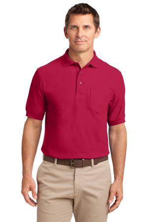 Port Authority K500P Silk Touch Polo with Pocket — Front