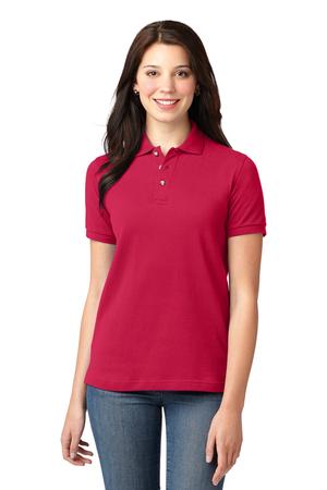 Port Authority L420 Women's Heavyweight Cotton Pique Polo — Front