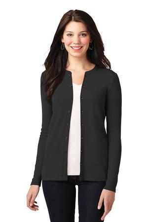 Port Authority LM1008 Women's Concept Stretch Button-Front Cardigan — Front