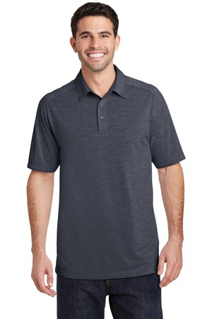 Port Authority K574 Digi Heather Performance Polo — Front