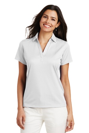 Port Authority L528 Women's Performance Fine Jacquard Polo in White