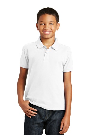Port Authority Y100 Youth Core Classic Pique Polo — Front