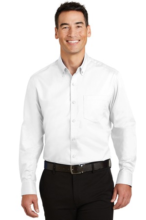 Port Authority S663 SuperPro Twill Shirt in White