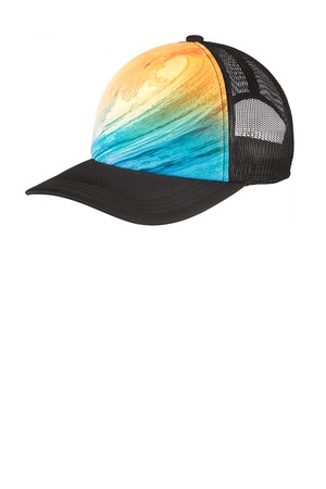Port Authority C950 Photo Real Snapback Trucker Cap — Front