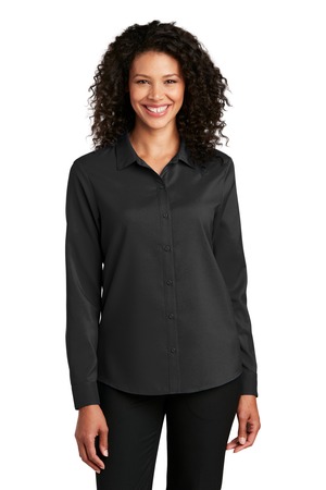 Port Authority LW401 Women's Long Sleeve Performance Staff Shirt — Front