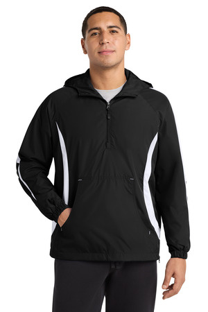 Sport-Tek JST63 Colorblock Raglan Anorak — Front