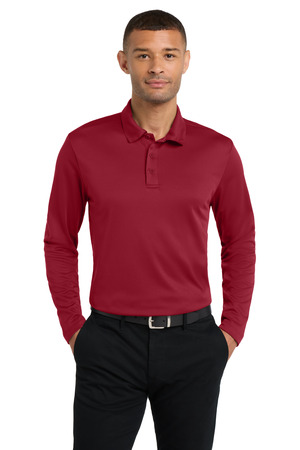 Port Authority K540LS Silk Touch Performance Long Sleeve Polo — Front
