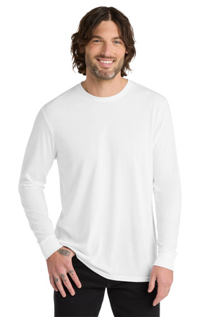AllMade AL6004 Unisex Tri-Blend Long Sleeve Tee in Bright White