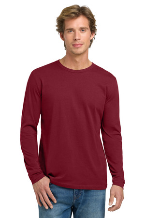 Next Level Apparel NL3601 Cotton Long Sleeve Tee in Cardinal