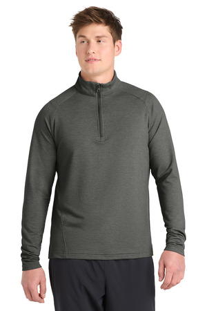 Sport-Tek ST561 Sport-Wick Flex Fleece 1/4-Zip in Dark Grey Heather