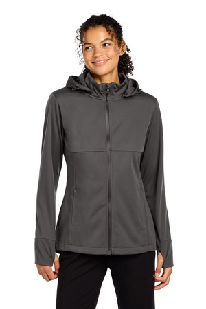 Sport-Tek LST980 Women's Hooded Soft Shell Jacket — Front