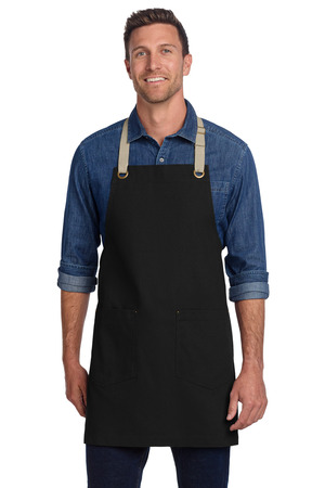 Port Authority A815 Canvas Full-Length Two-Pocket Apron — Front
