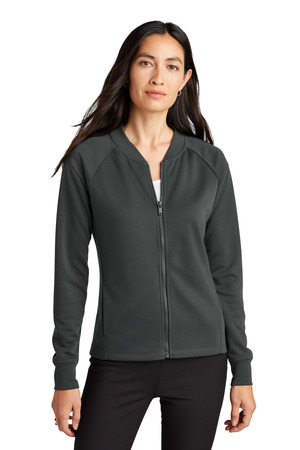 Mercer+Mettle MM3001 Women's Double-Knit Bomber in Anchor Grey