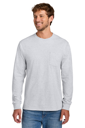 Port & Co PC61LSPT Tall Long Sleeve Essential Pocket Tee — Front