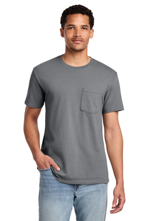 Port & Co PC099P Beach Wash Garment-Dyed Pocket Tee — Front