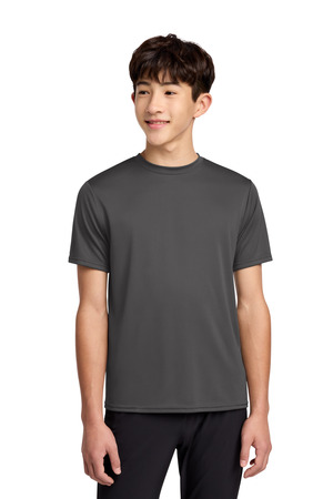 Port & Co PC380Y Youth Performance Tee in Charcoal