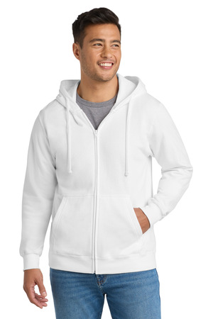 Port & Co PC850ZH Fan Favorite Fleece Full-Zip Hooded Sweatshirt — Front