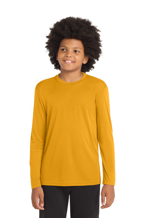 Sport-Tek YST350LS Youth Long Sleeve PosiCharge Competitor Tee — Front