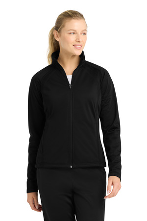 Sport-Tek LST90 Women's Tricot Track Jacket — Front