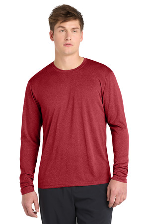 Sport-Tek ST360LS Long Sleeve Heather Contender Tee — Front
