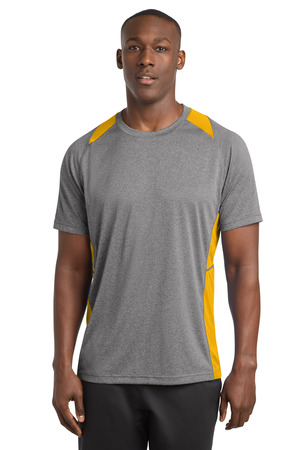 Sport-Tek ST361 Heather Colorblock Contender Tee — Front