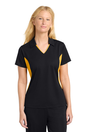 Sport-Tek LST655 Women's Side Blocked Micropique Sport-Wick Polo — Front