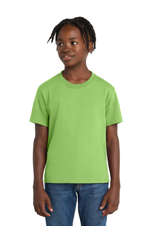 Port & Co PC61Y Youth Essential Tee in Lime