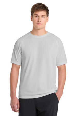 Sport-Tek T473 Dry Zone Short Sleeve Raglan T-Shirt in Silver