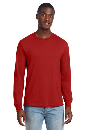 Jerzees 560LS Premium Blend Ring Spun Long Sleeve T-Shirt in True Red