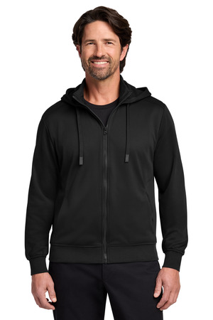 Port Authority F814 Smooth Fleece Hooded Jacket — Front