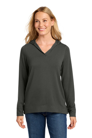Port Authority LK826 Women's Microterry Pullover Hoodie — Front