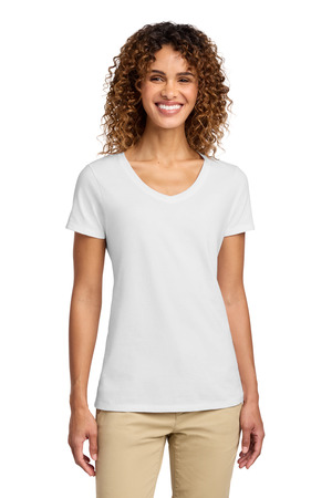 Port & Co LPC450V Women's Fan Favorite V-Neck Tee — Front