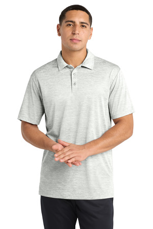Sport-Tek ST590 PosiCharge Electric Heather Polo in Silver Electric