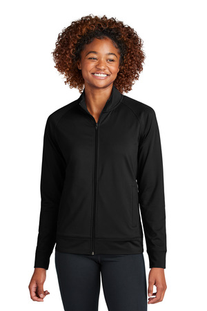 Sport-Tek LST857 Women's Sport-Wick Stretch Full-Zip Cadet Jacket — Front