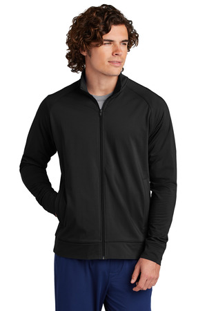 Sport-Tek ST857 Sport-Wick Stretch Full-Zip Cadet Jacket — Front