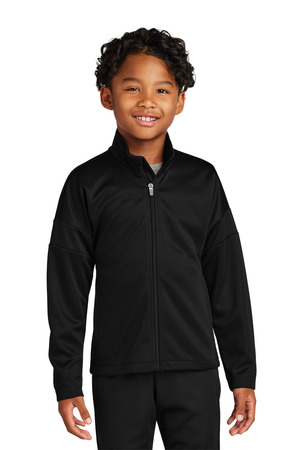 Sport-Tek YST800 Youth Travel Full-Zip Jacket — Front