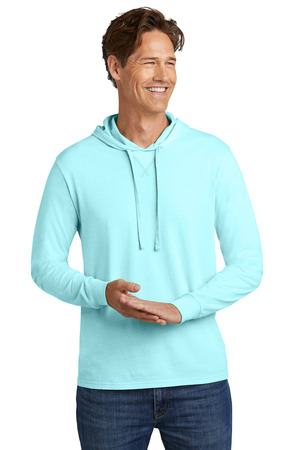 AllMade AL6305 Unisex Mineral Dye Organic Cotton Hoodie Tee in Saltwater Blue