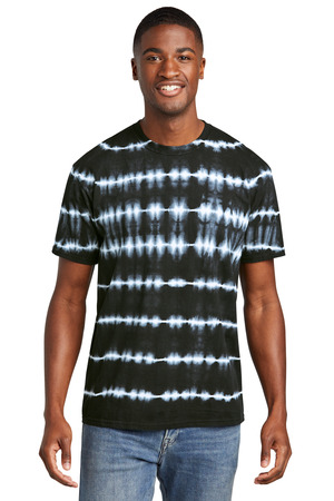 Port & Co PC142 Allover Stripe Tie-Dye Tee — Front
