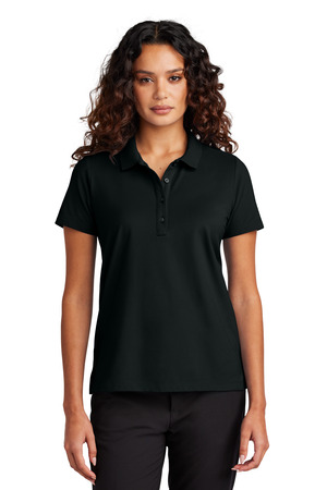 Mercer+Mettle MM1005 Women's Stretch Pique Polo in Deep Black