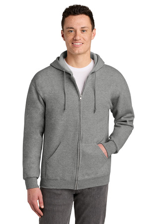 Jerzees 993M NuBlend Full-Zip Hooded Sweatshirt in Oxford