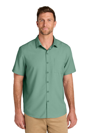 Port Authority W963 Short Sleeve UV Dockside Shirt — Front