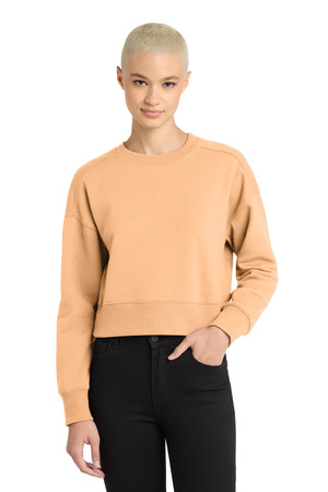 District DT1105 Women's Perfect Weight Fleece Cropped Crew — Front