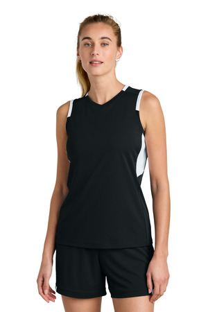 Sport-Tek LST441 Women's Club Sleeveless V-Neck — Front