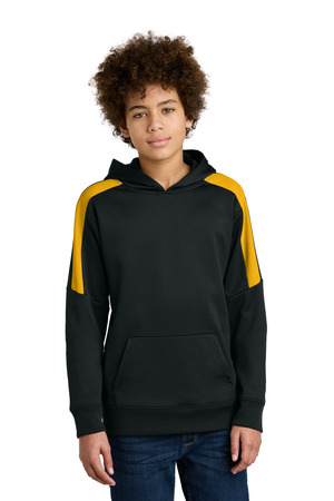Sport-Tek YST255 Youth Sport-Wick Fleece United Pullover Hoodie — Front