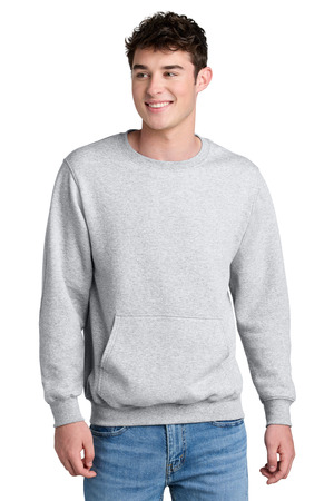 Port & Co PC78PKT Core Fleece Crewneck Pocket Sweatshirt — Front