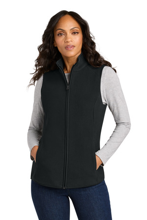 Port Authority L702 Women's C-FREE Fleece Vest in Deep Black